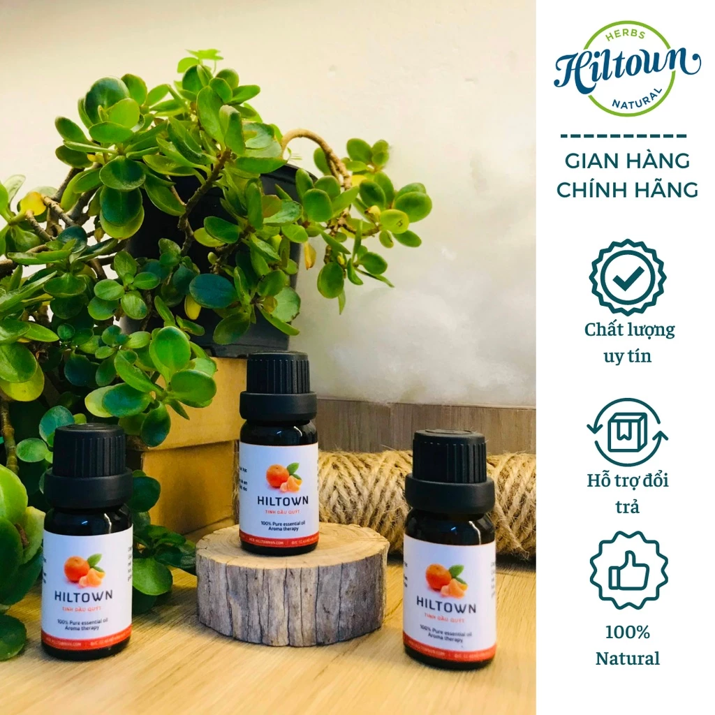 Combo 2 lọ tinh dầu vỏ quýt HILTOWN hỗ trợ làm đẹp da,…