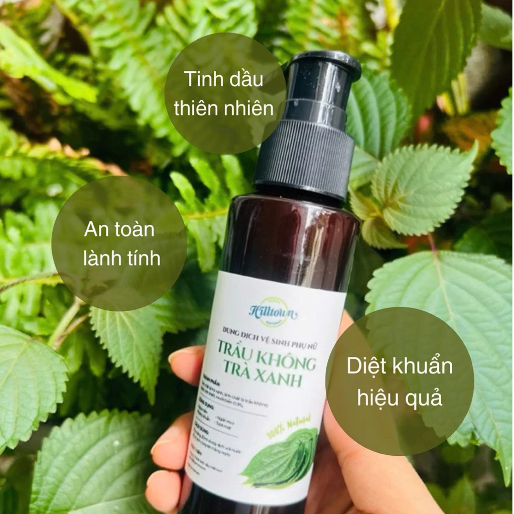 Cách sử dụng Gel tạo bọt vệ sinh trầu không trà xanh Hiltown 100ml theo bộ ảnh Hiltown