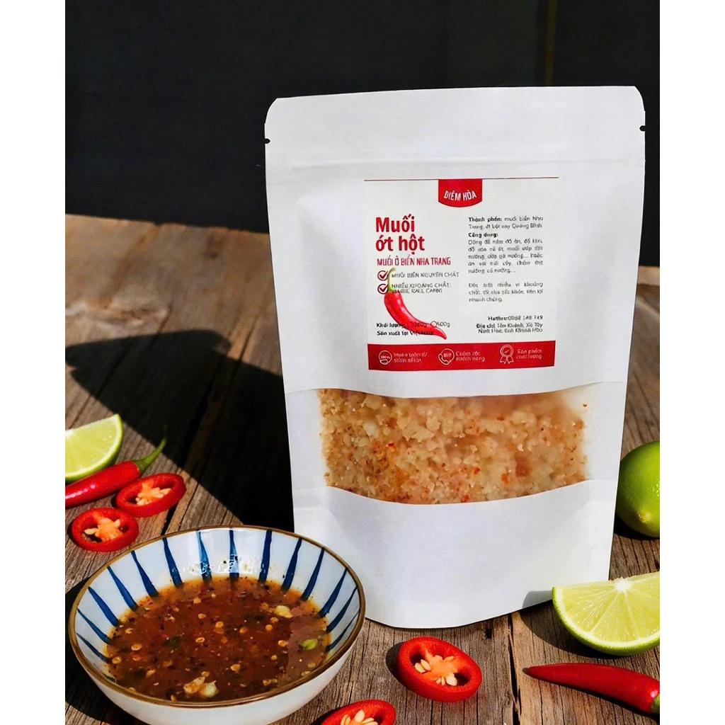 Muối hạt trắng nguyên khoáng biển Nha Trang 500g