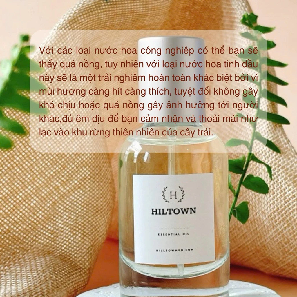 Nước hoa tinh dầu body mist Hiltown, thành phần tinh dầu…