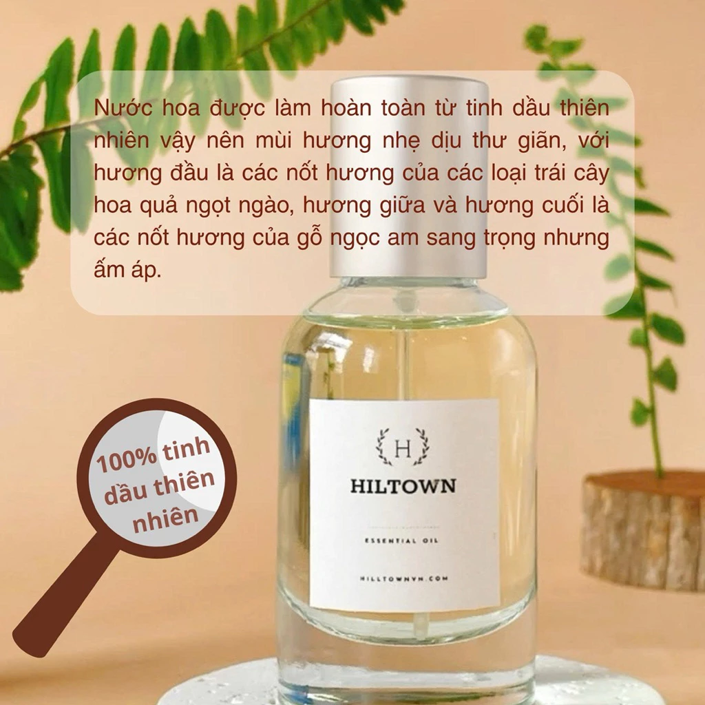 Cách sử dụng Nước hoa tinh dầu body mist Hiltown, thành phần tinh dầu… theo bộ ảnh Hiltown