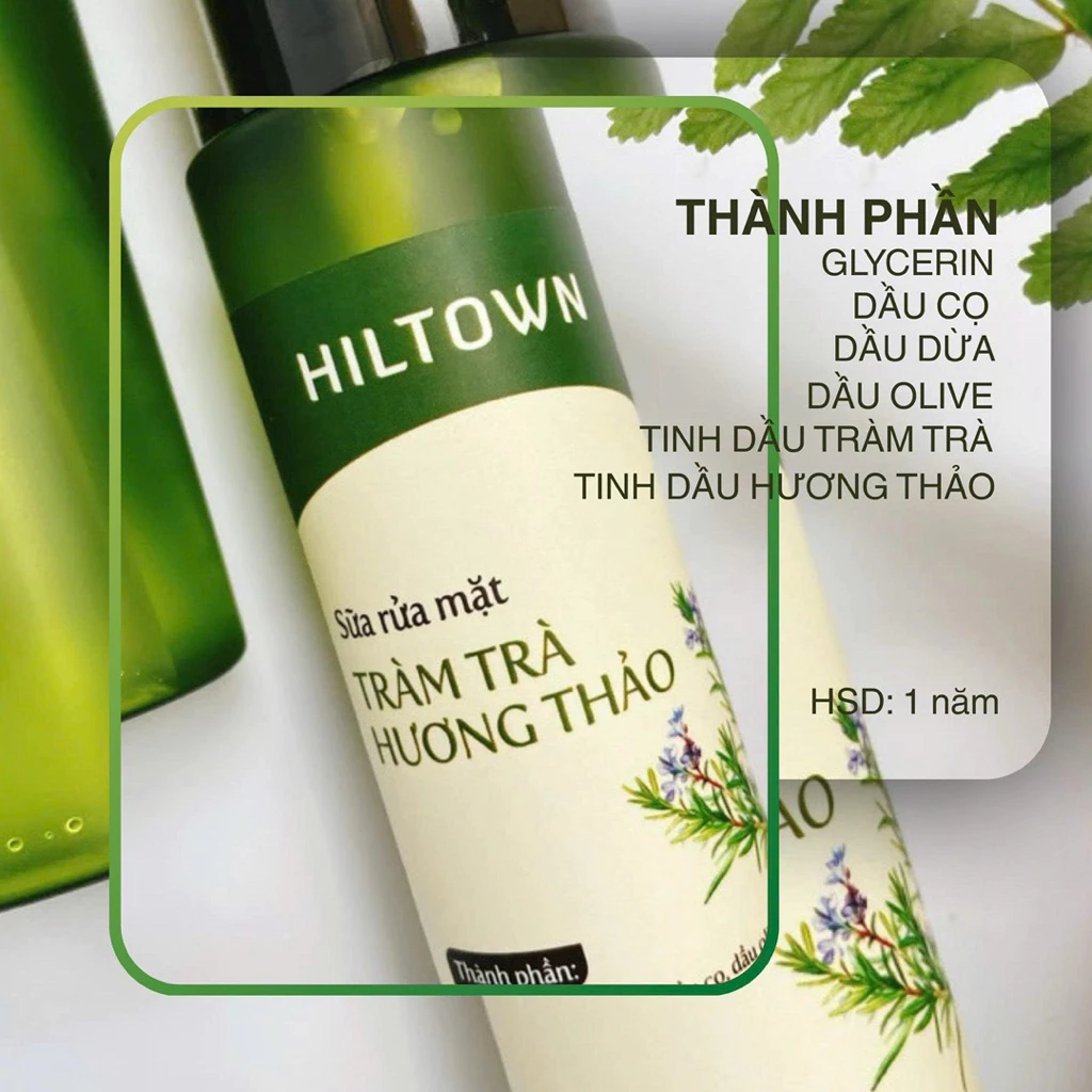 Cách sử dụng Rửa mặt tràm trà hương thảo thiên nhiên Hiltown 100ml,… theo bộ ảnh Hiltown