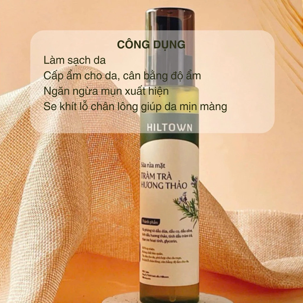 Rửa mặt tràm trà hương thảo thiên nhiên Hiltown 100ml,…