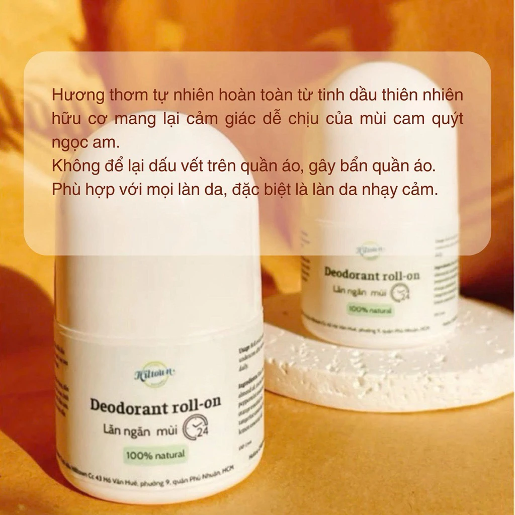Cách sử dụng Sáp lăn nách tinh dầu thiên nhiên 30ml theo bộ ảnh Hiltown