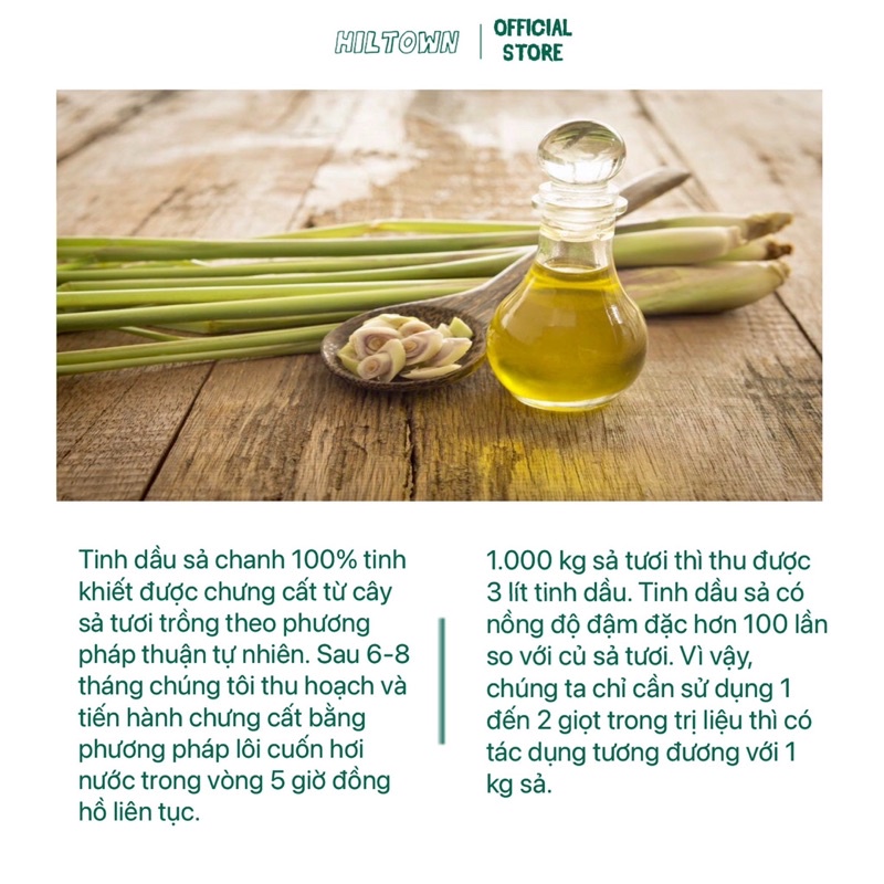 Tinh dầu sả chanh Hiltown, xông phòng tạo mùi hương thư… - ảnh sản phẩm thực tế