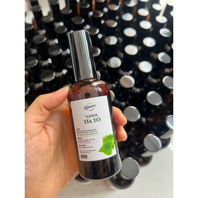 Cách sử dụng Xịt khoáng, toner tía tô tươi Hiltown 100ml theo bộ ảnh Hiltown